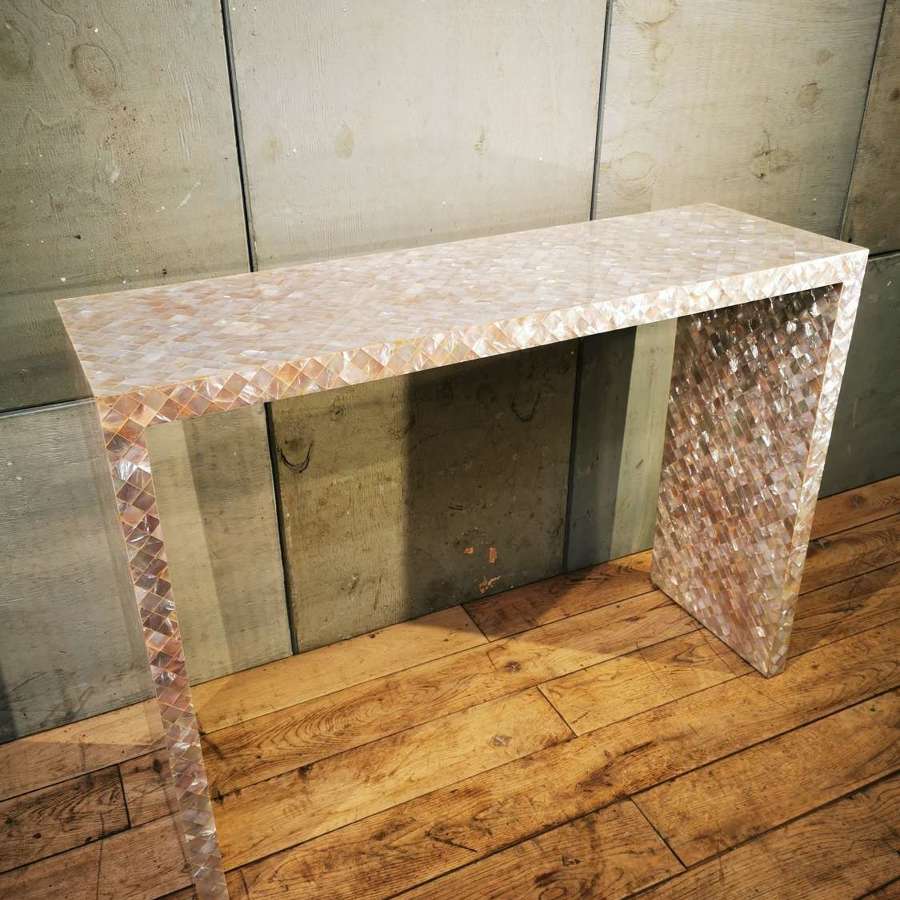 Mother of pearl vintage console table