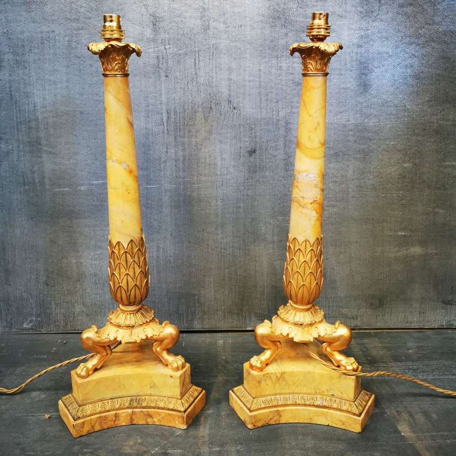 Finest quality gilt bronze Antique lamps