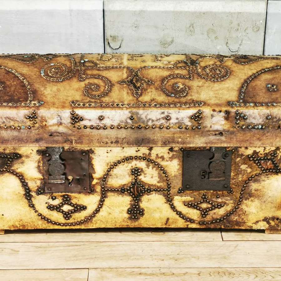 18th century sea  travel trunk