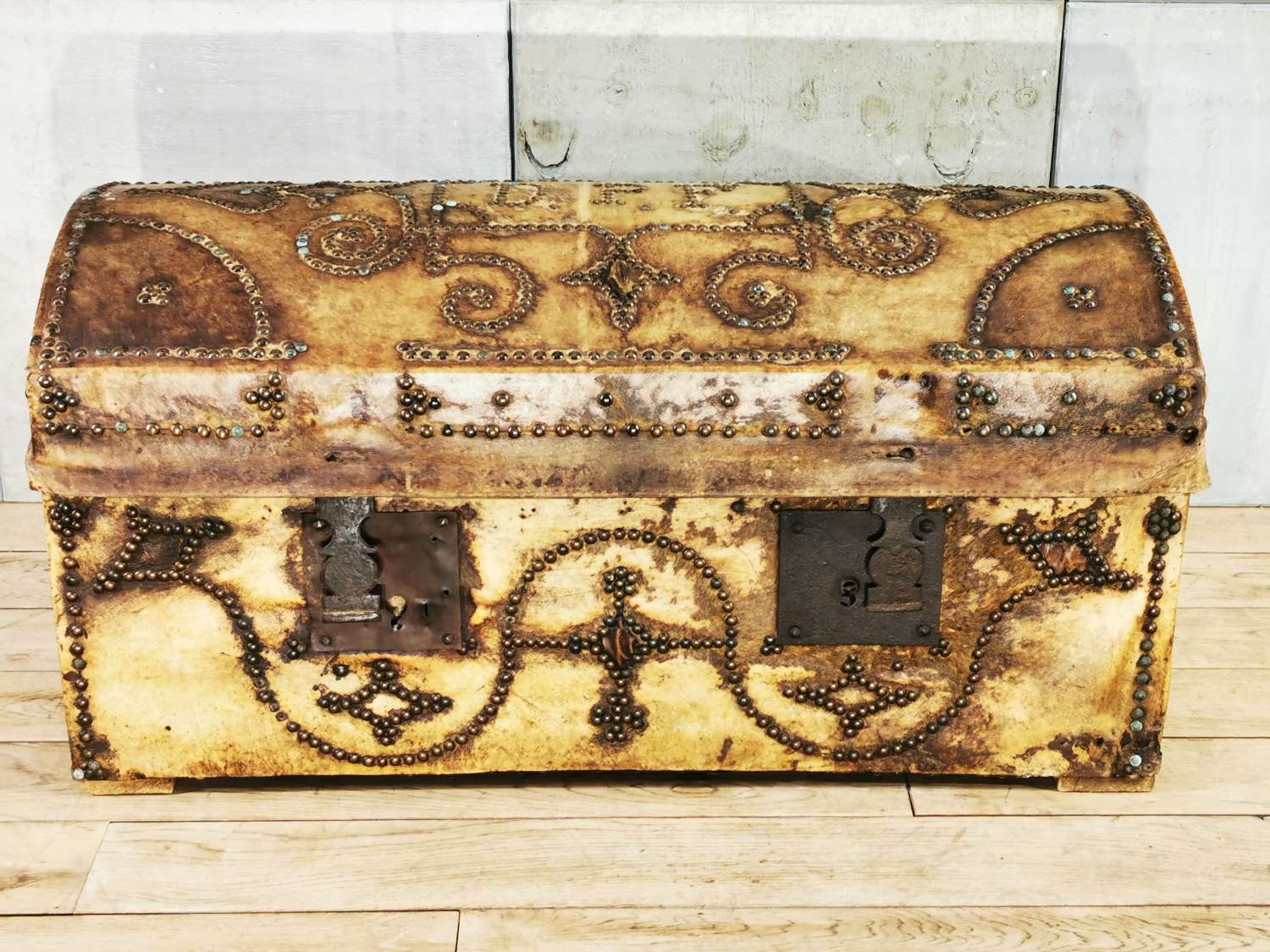 18th century sea  travel trunk